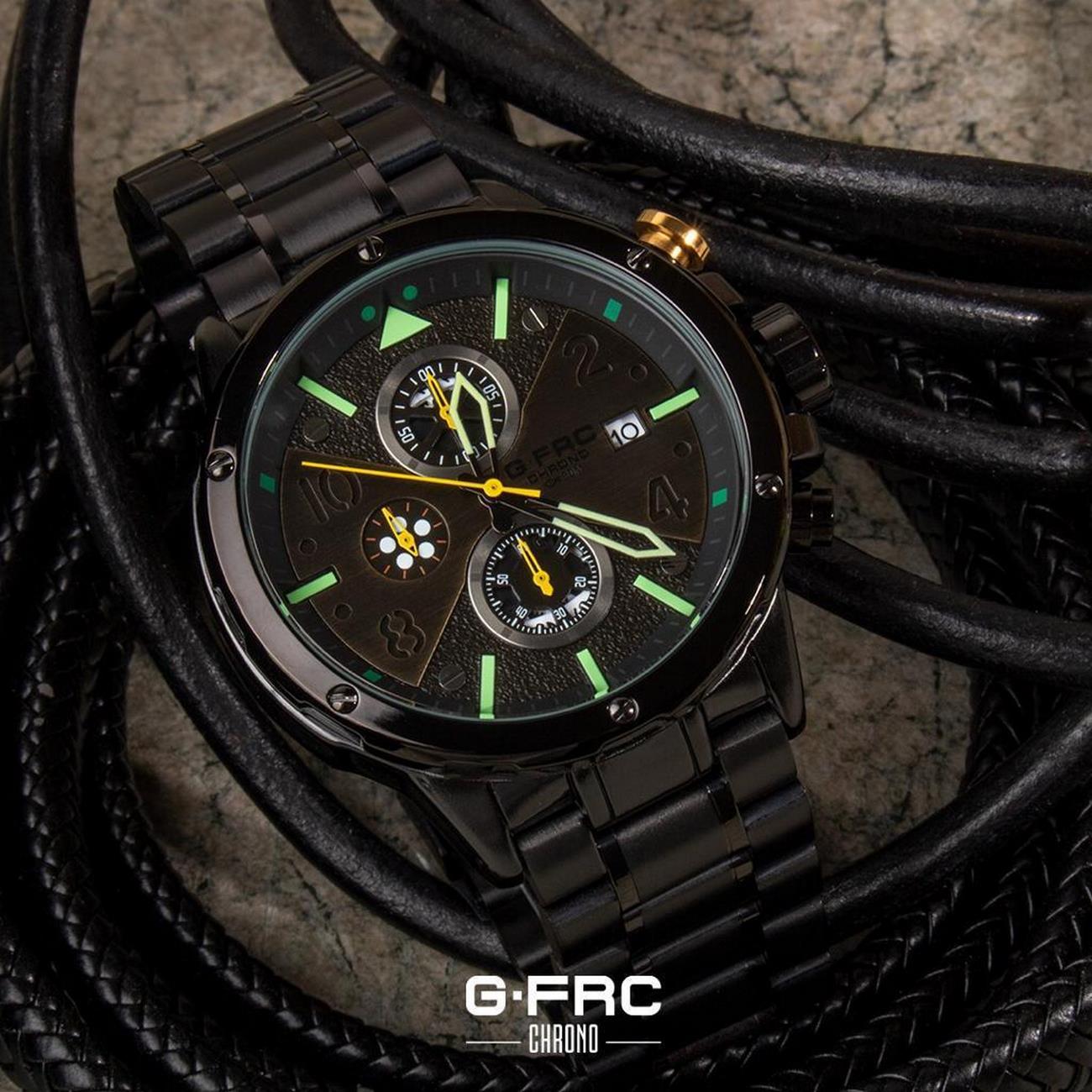 Reloj G-force Original H3716g Cronografo Negro + Estuche